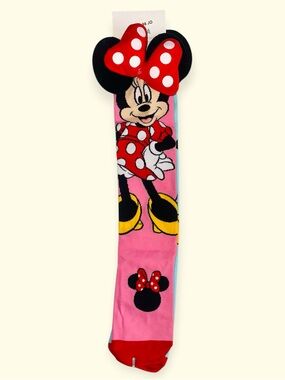 New Minnie & Mickey 3D Plush Ear Knee High Socks